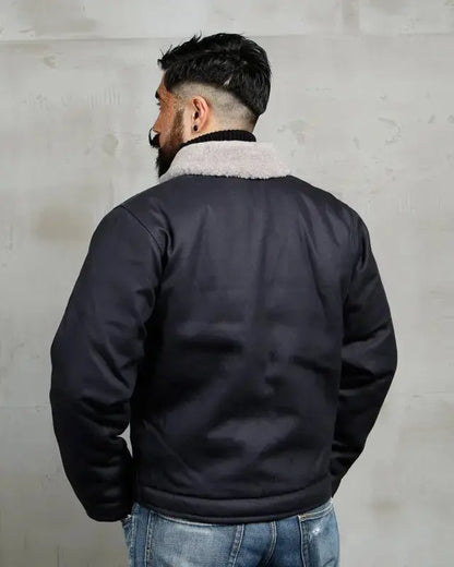 1944 N1 DECK JACKET - Elephant Skin Asphalt - Raw Denim