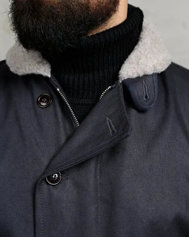 1944 N1 DECK JACKET - Elephant Skin Asphalt - Raw Denim