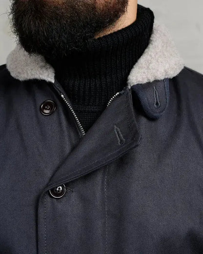 1944 N1 DECK JACKET - Elephant Skin Asphalt - Raw Denim