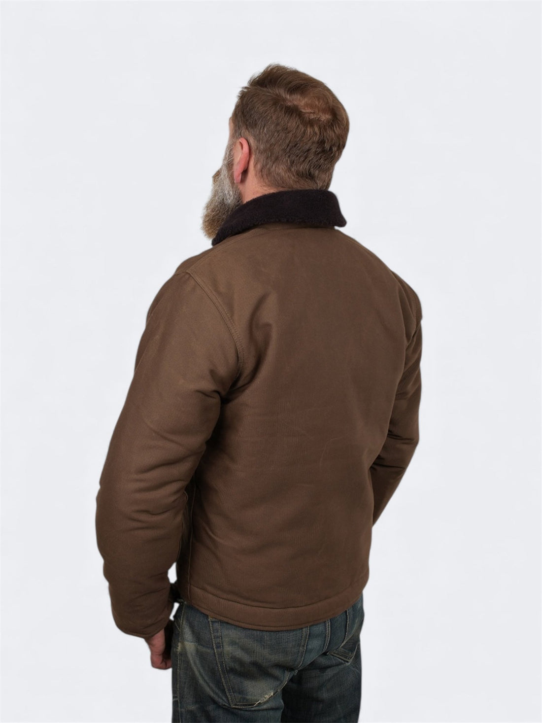 1944 N1 DECK JACKET - Waxed Khaki - Raw Denim