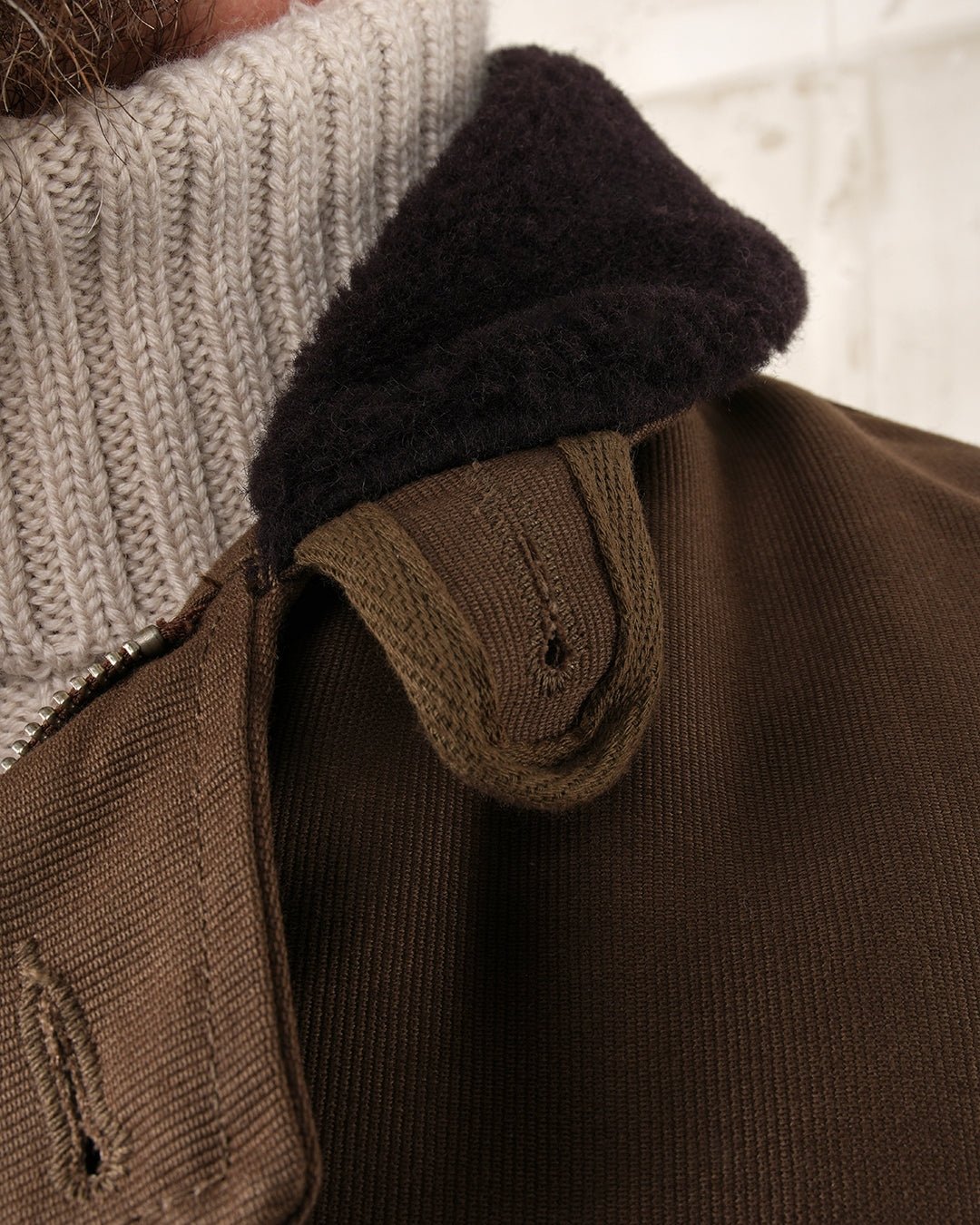 1944 N1 DECK JACKET - Waxed Khaki - Raw Denim