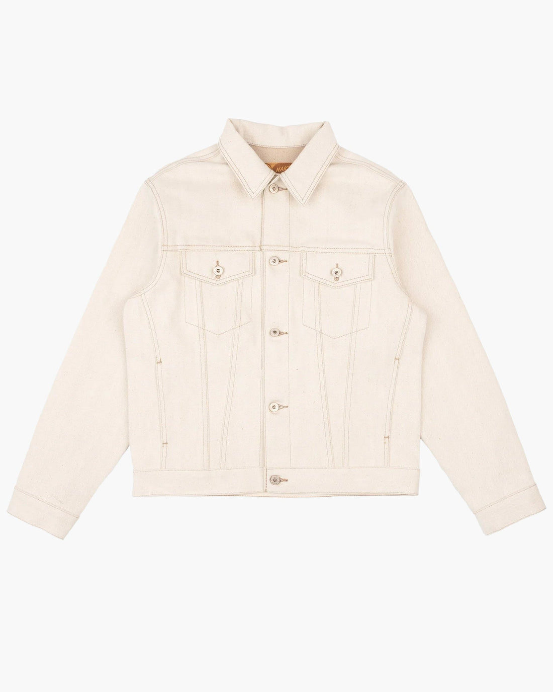 ALL NATURAL ECRU FOXFIBRE® SELVEDGE - Denim Jacket 13.6 oz - Raw Denim