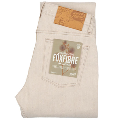 ALL NATURAL ECRU FOXFIBRE® SELVEDGE - Weird Guy 13.6oz - Raw Denim