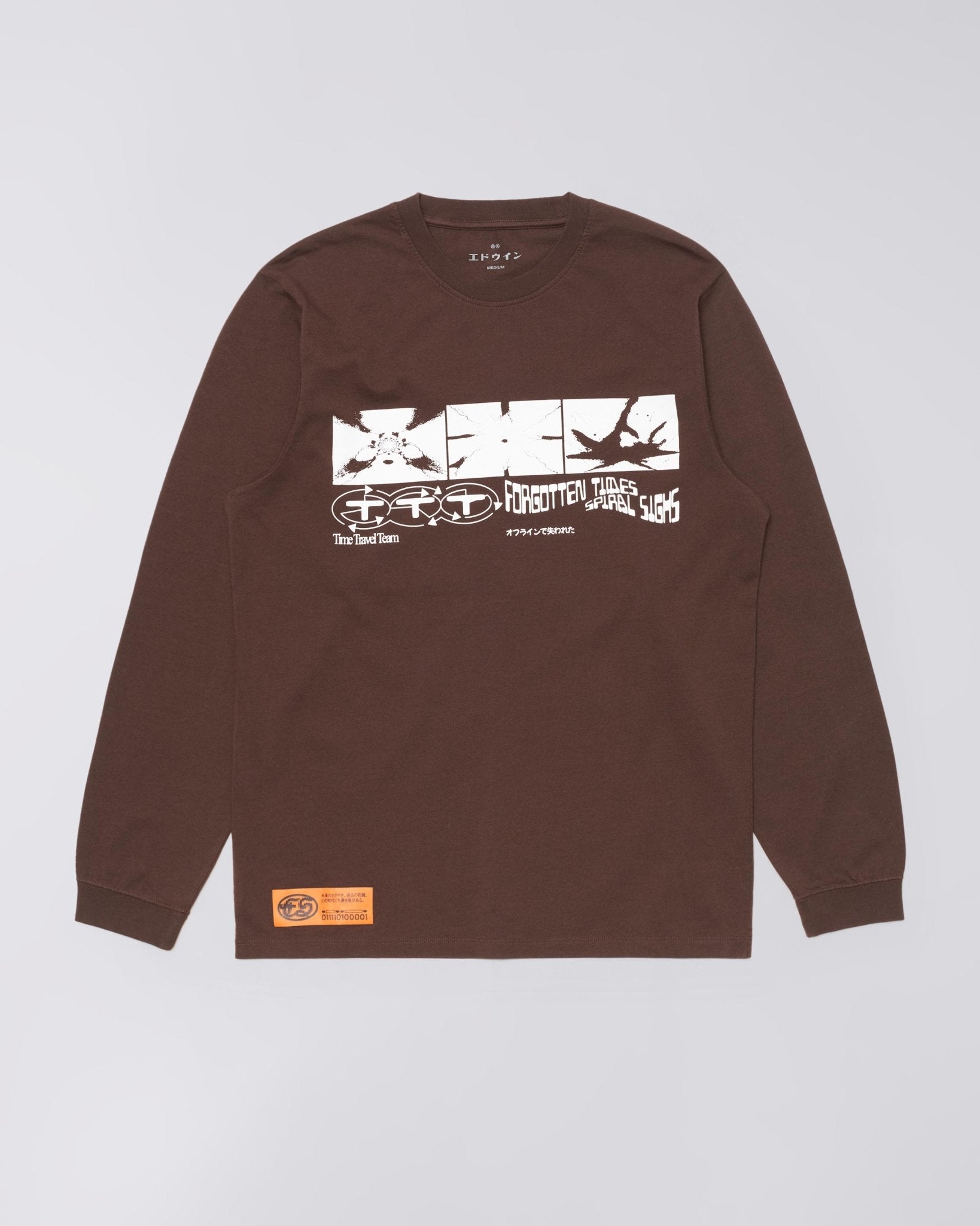 ALWAYS LATE T - SHIRT LS - Coffee Bean Brown - Raw Denim