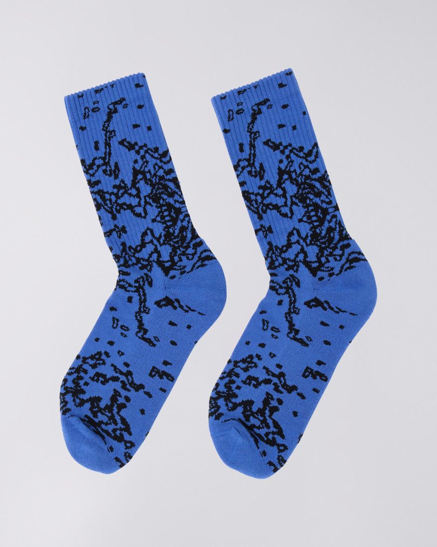 ARASHI ALLOVER SOCKS - Blue - Raw Denim