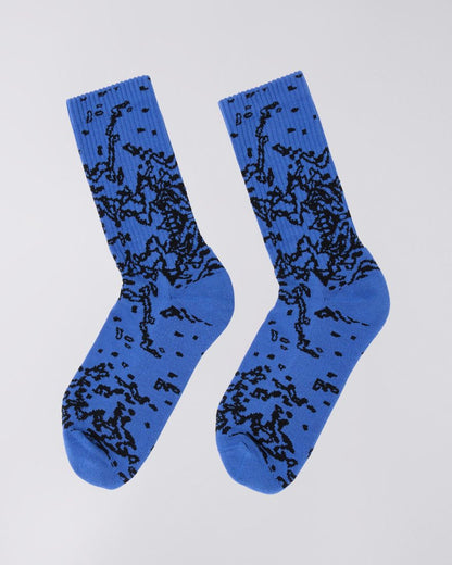 ARASHI ALLOVER SOCKS - Blue - Raw Denim