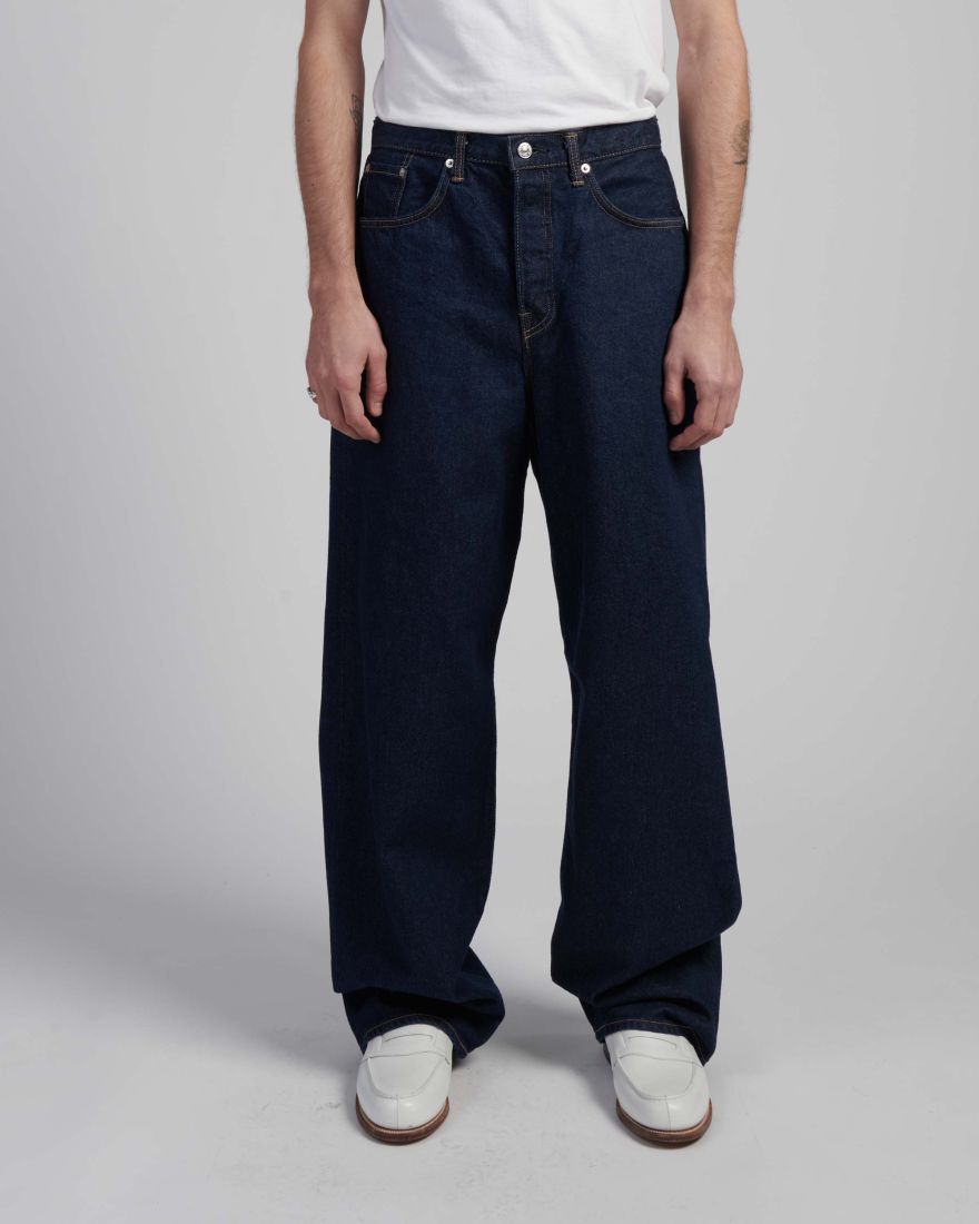 Blue Rinsed - Wide Pant - Raw Denim