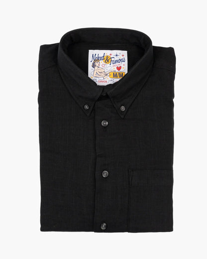 DOUBLE WEAVE GAUZE - Easy Shirt - Black - Raw Denim