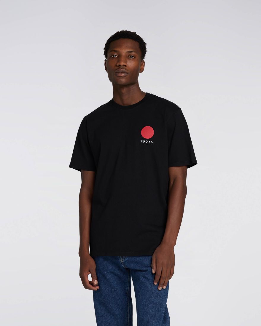 EDWIN Japanese Sun T-shirt - Black - Vintage Jeans