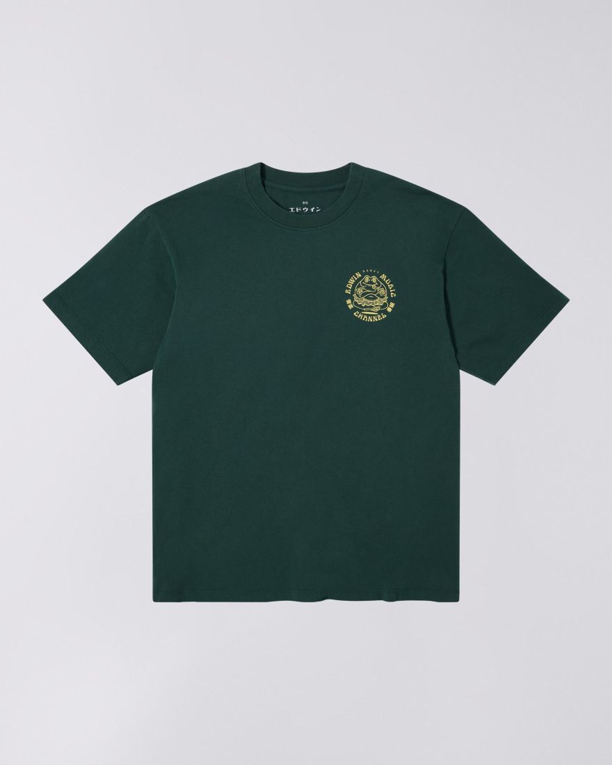 EDWIN MUSIC CHANNEL T-Shirt - Green Gables - Raw Denim