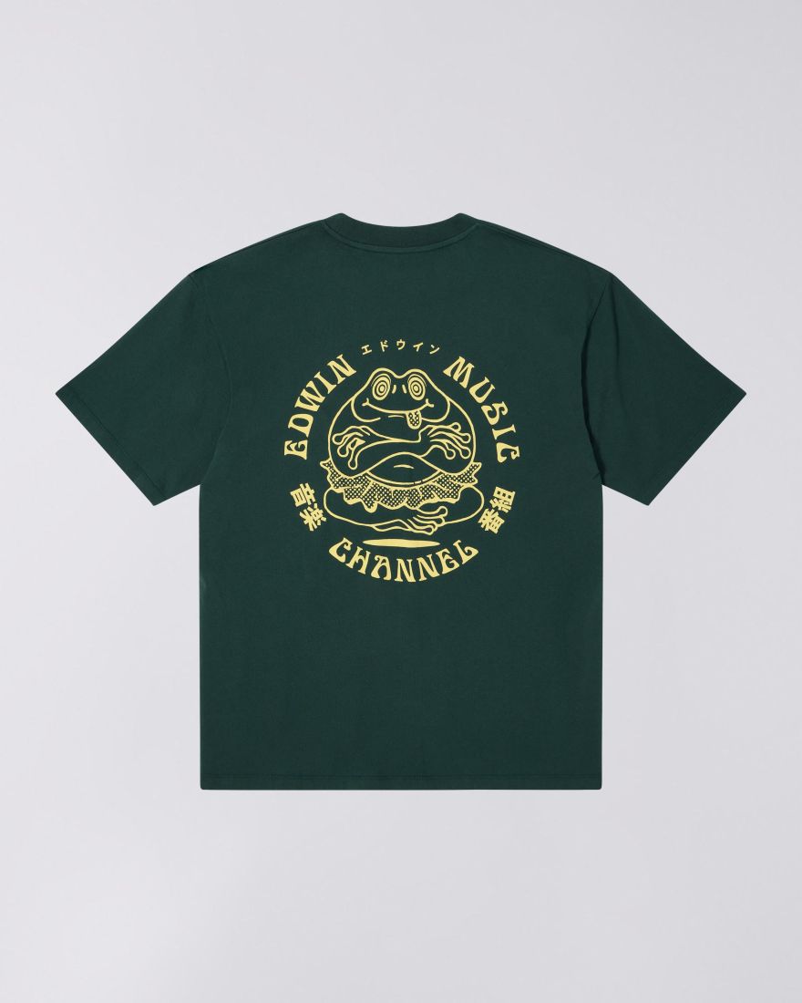 EDWIN MUSIC CHANNEL T-Shirt - Green Gables - Raw Denim