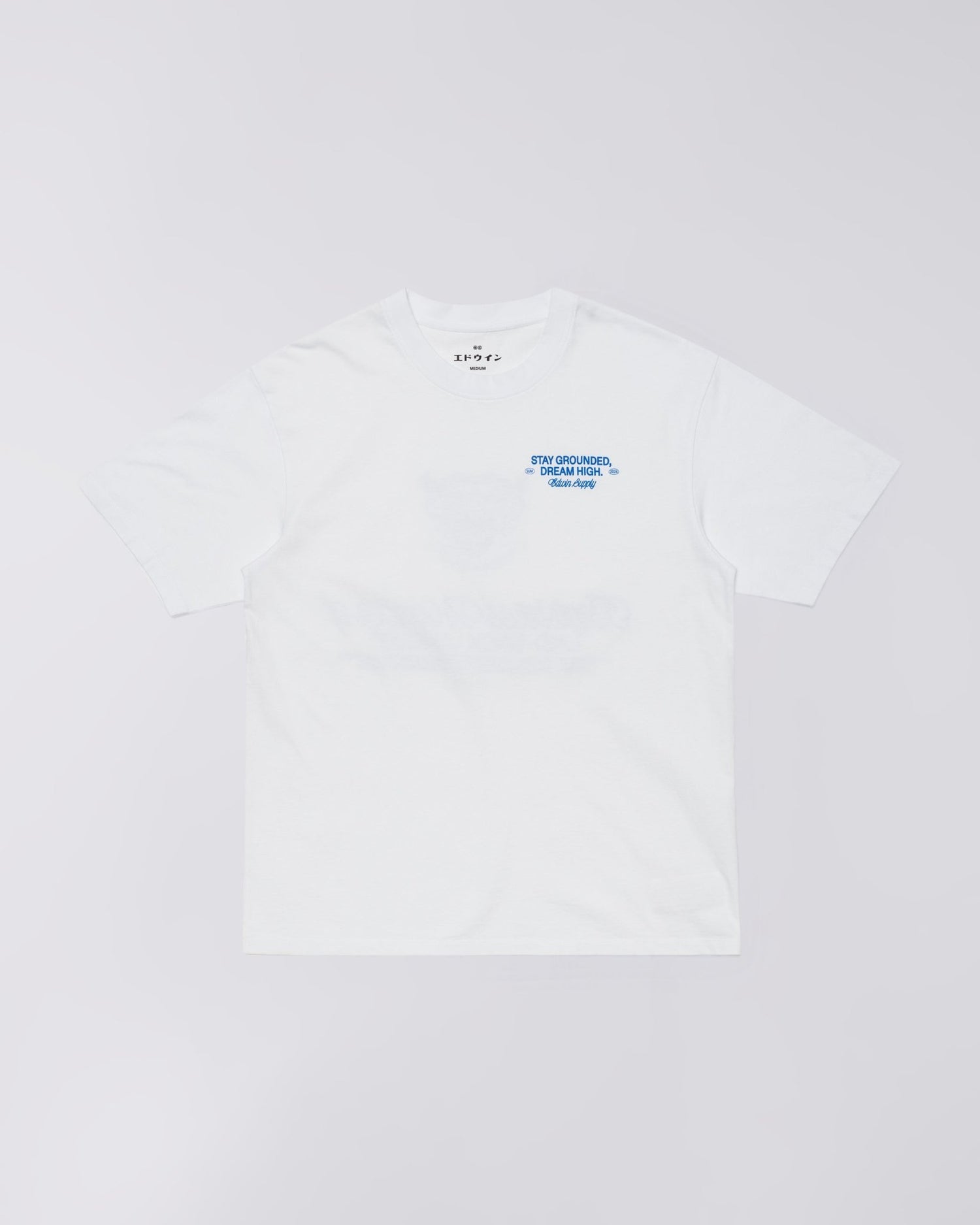 LAID BACK LEAGUE T - SHIRT - White - Raw Denim