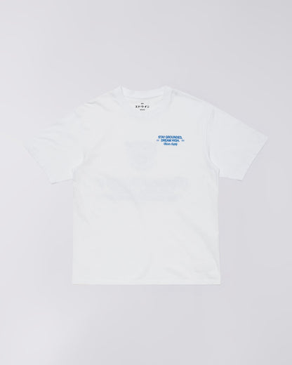 LAID BACK LEAGUE T - SHIRT - White - Raw Denim
