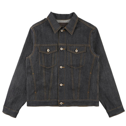 LEFT HAND TWILL SELVEDGE - Denim jacket 13.75oz - Raw Denim