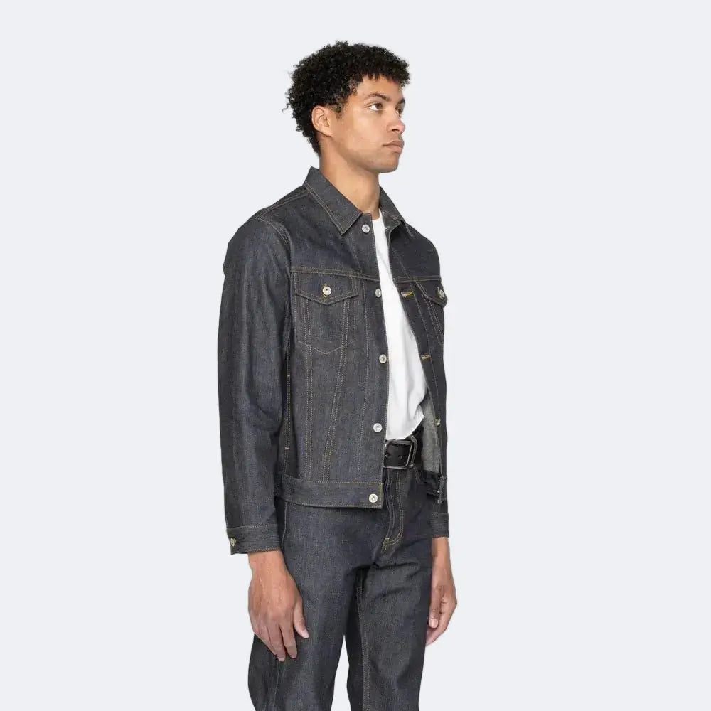 LEFT HAND TWILL SELVEDGE - Denim Jacket13.75oz - Raw Denim