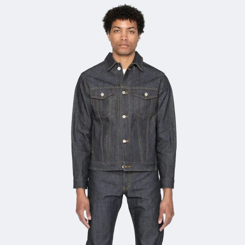 LEFT HAND TWILL SELVEDGE - Denim Jacket13.75oz - Raw Denim