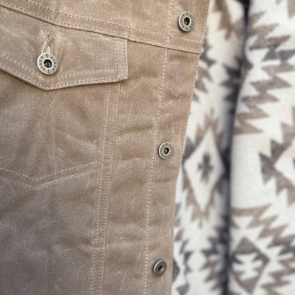 LEGENDS RIDER COAT - Brown Woodlands Brown Lining - Raw Denim