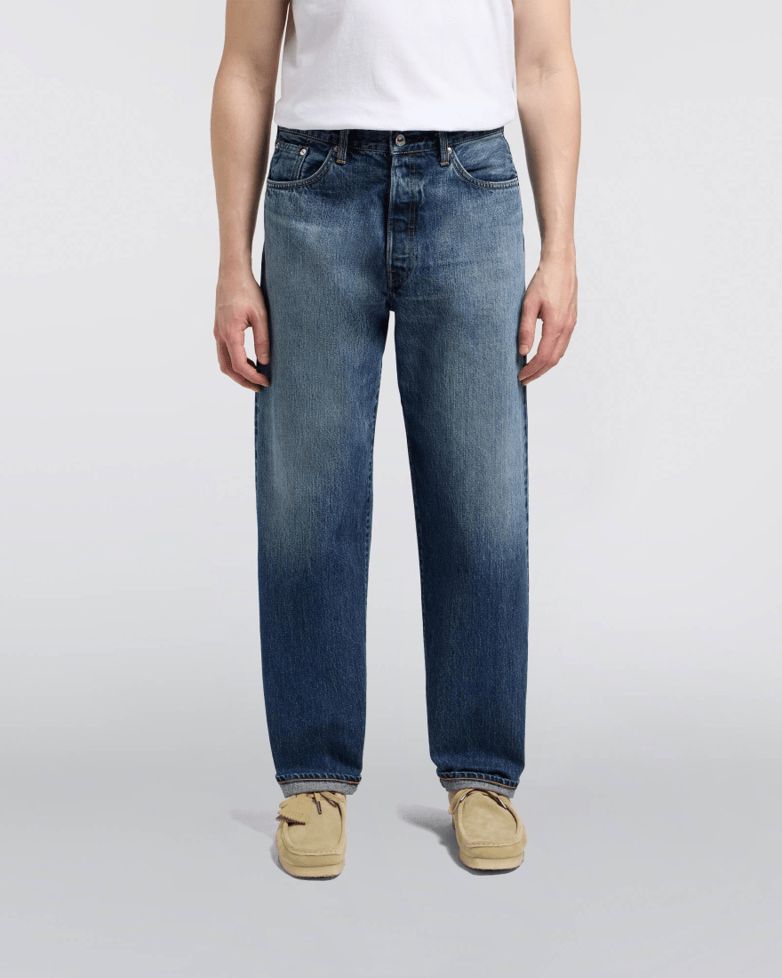 LOOSE JEANS - Blue Dark Used - Raw Denim