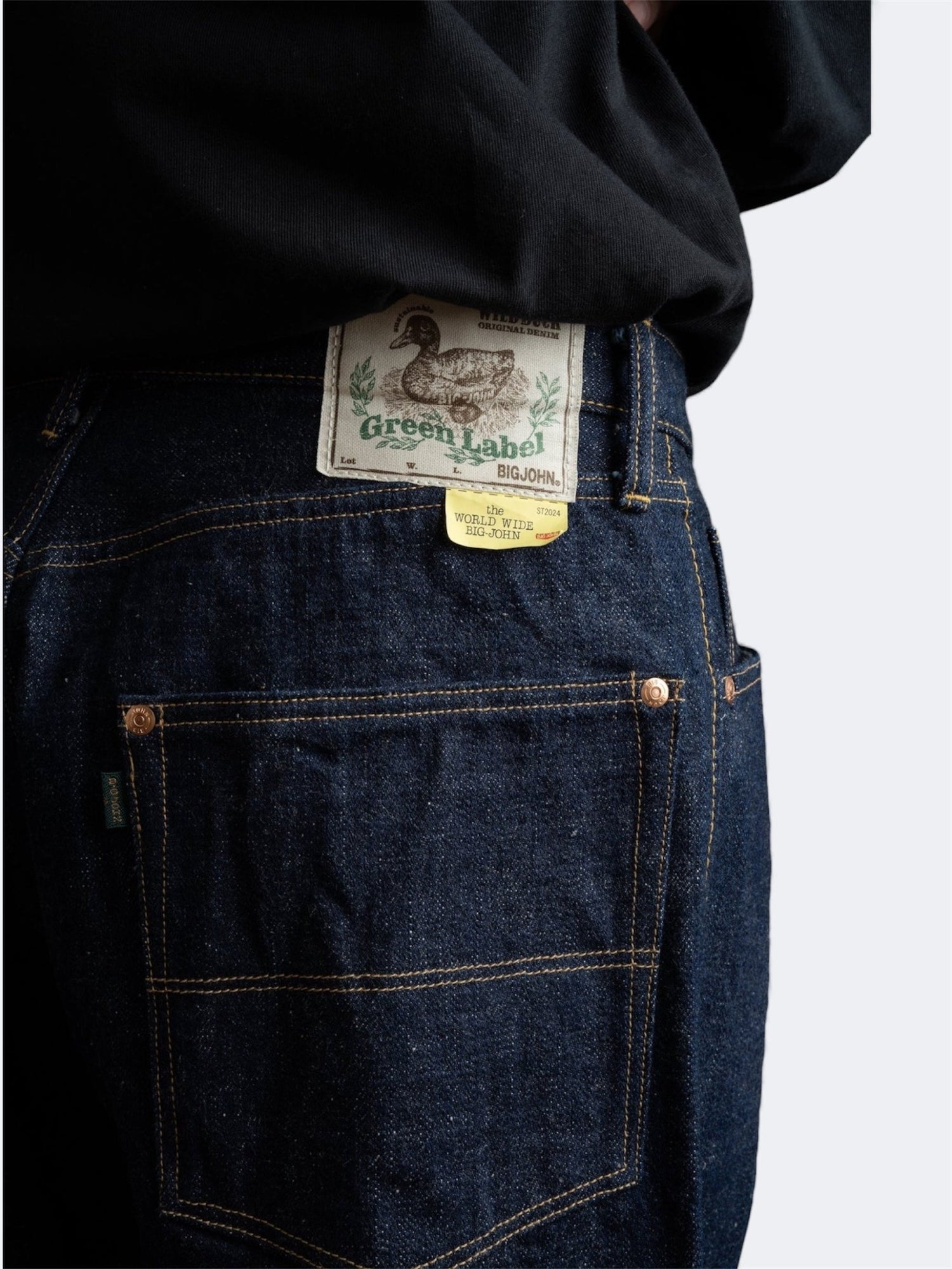 M1012RC (001) GR LABEL WILD DUCK JEANS - Raw Denim