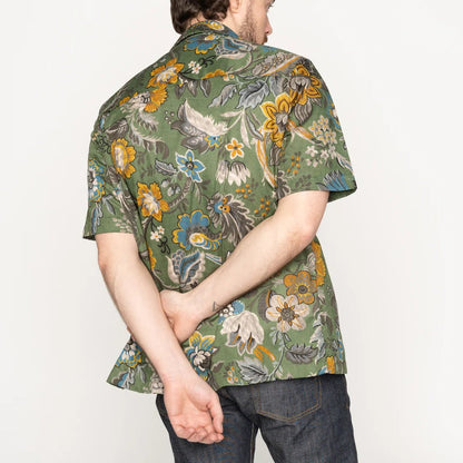 Naked &amp; Famous - Aloha Shirt - Vintage Pique - Green - Vintage Jeans