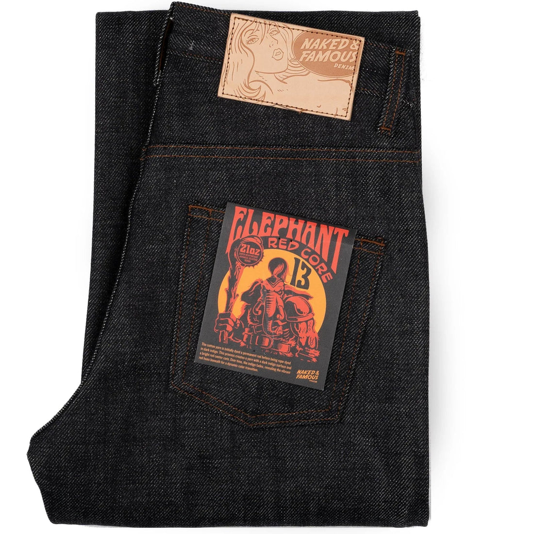 Naked &amp; Famous - Elephant 13 - Red Core 21 oz - Vintage Jeans