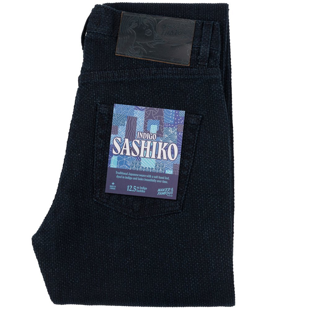 Naked &amp; Famous - Indigo Sashiko 12.5oz - Raw Denim