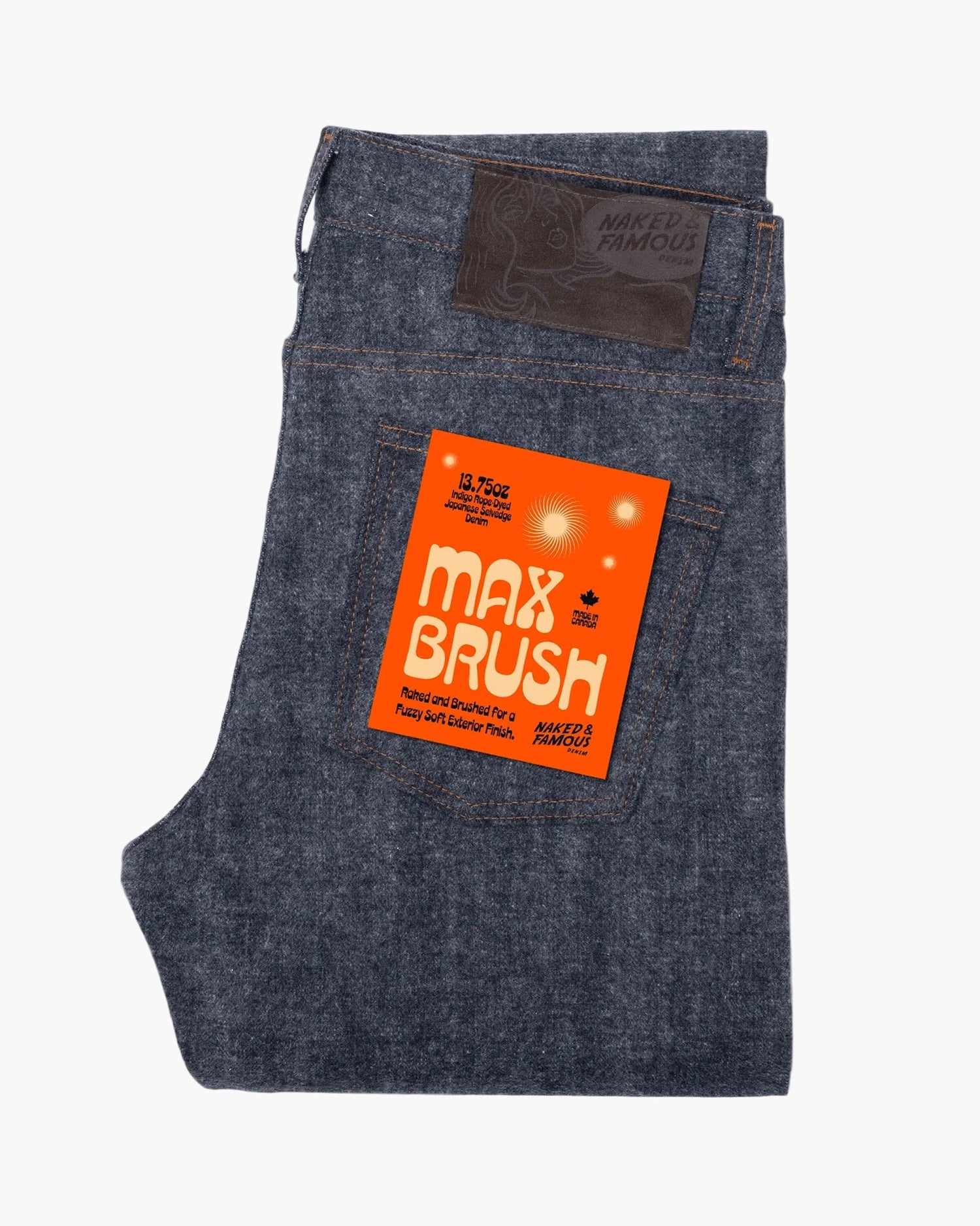 MAX BRUSH SELVEDGE - True Guy 13.75 oz - Raw Denim