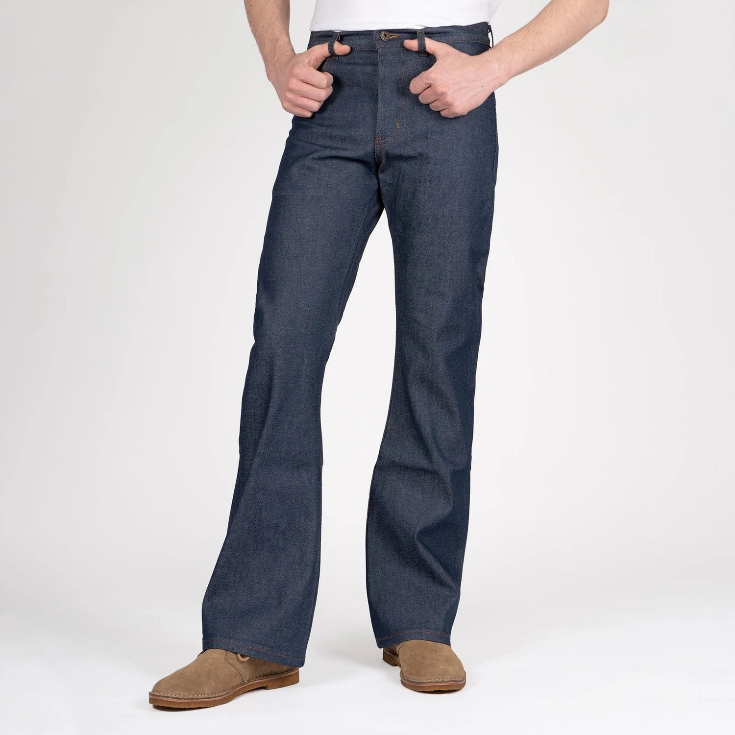 NATURAL INDIGO SELVEDGE - Groovy Guy 12.5oz - Raw Denim