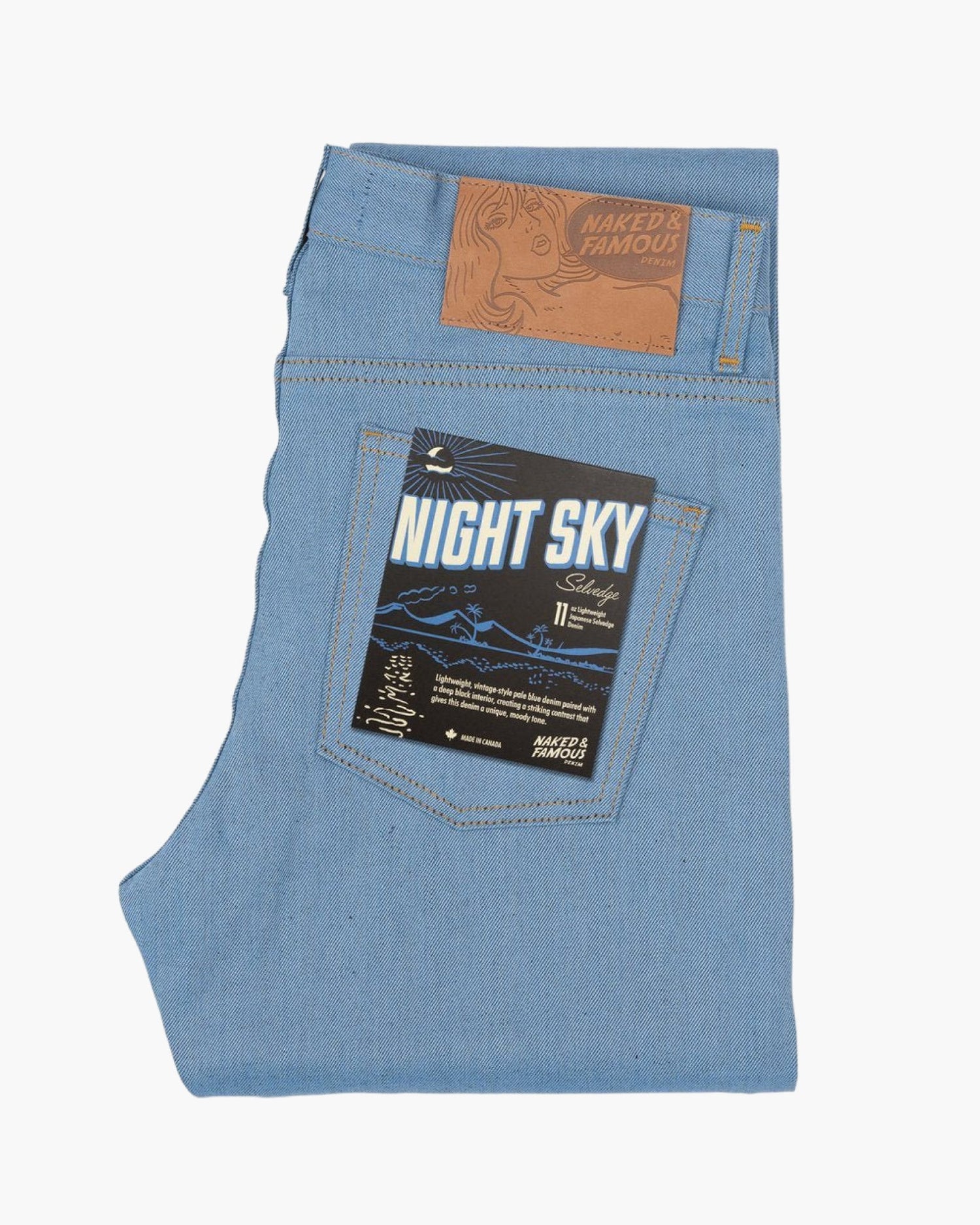 NIGHT SKY SELVEDGE - Weird Guy 11oz - Raw Denim