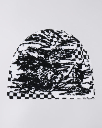 PANKU BEANIE - Black / White - Raw Denim