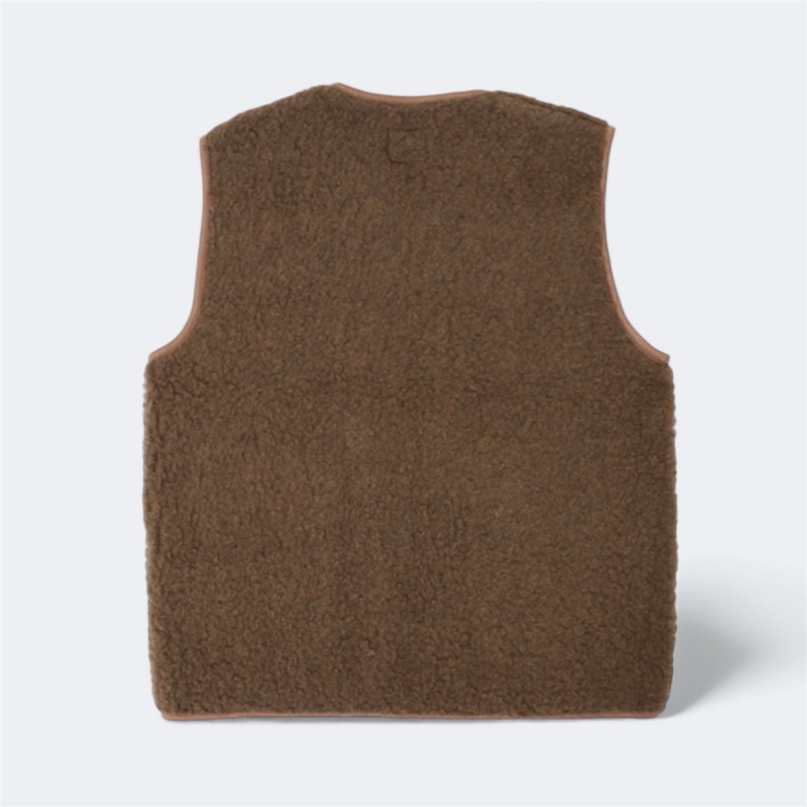 PEPITKO WOOL VEST - Bark - Raw Denim