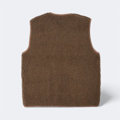 PEPITKO WOOL VEST - Bark - Raw Denim