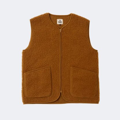 PEPITKO WOOL VEST - Carmel - Raw Denim