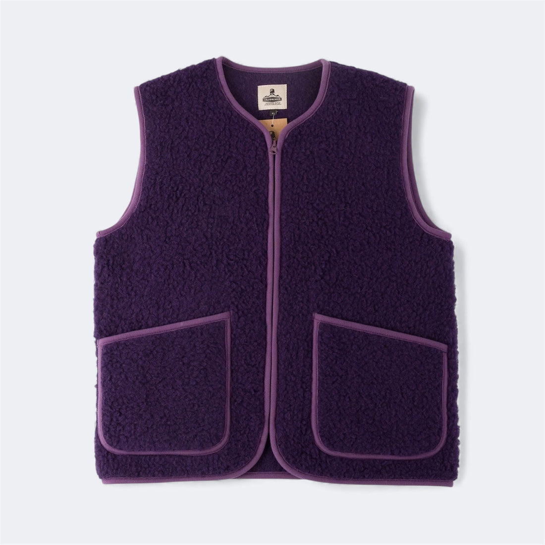 PEPITKO WOOL VEST - Plum - Raw Denim