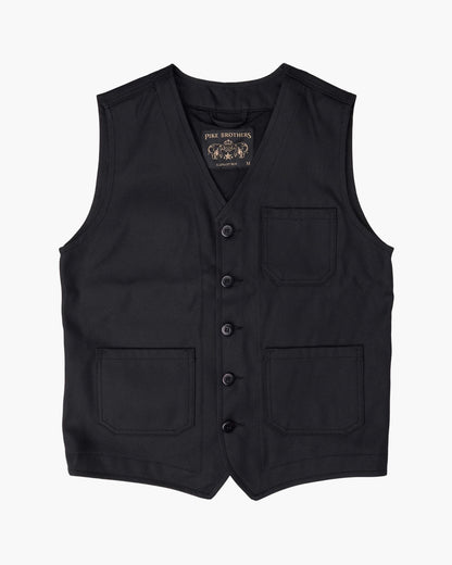 1937 ROAMER VEST - Elephant Skin Black