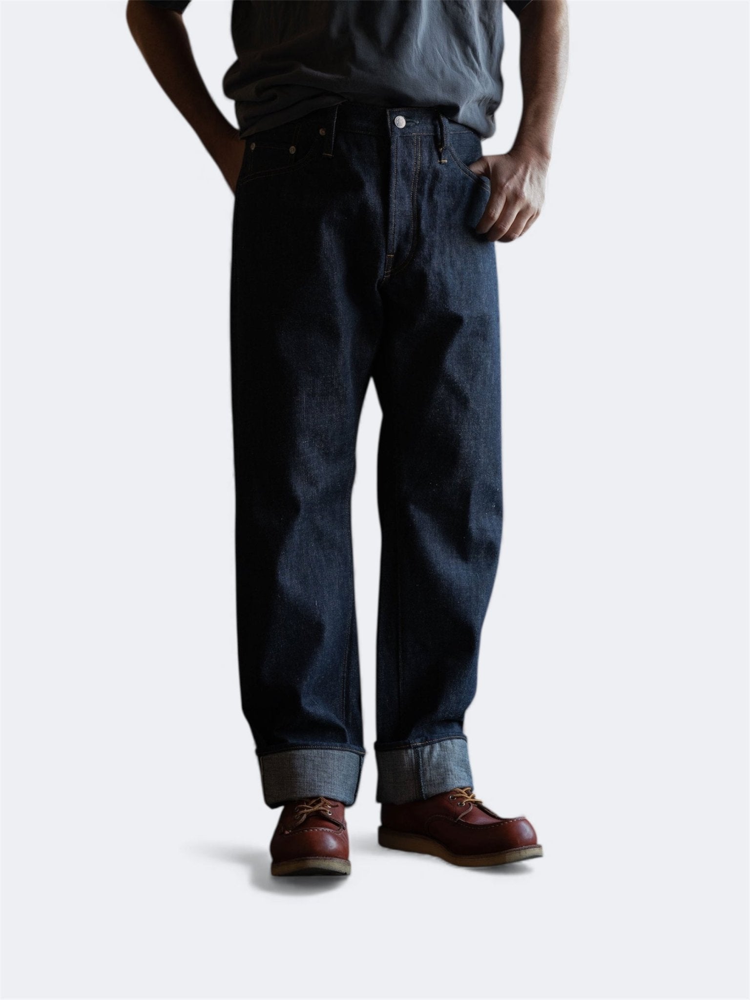 R008 (000W) RARE JEANS / Straight - Raw Denim