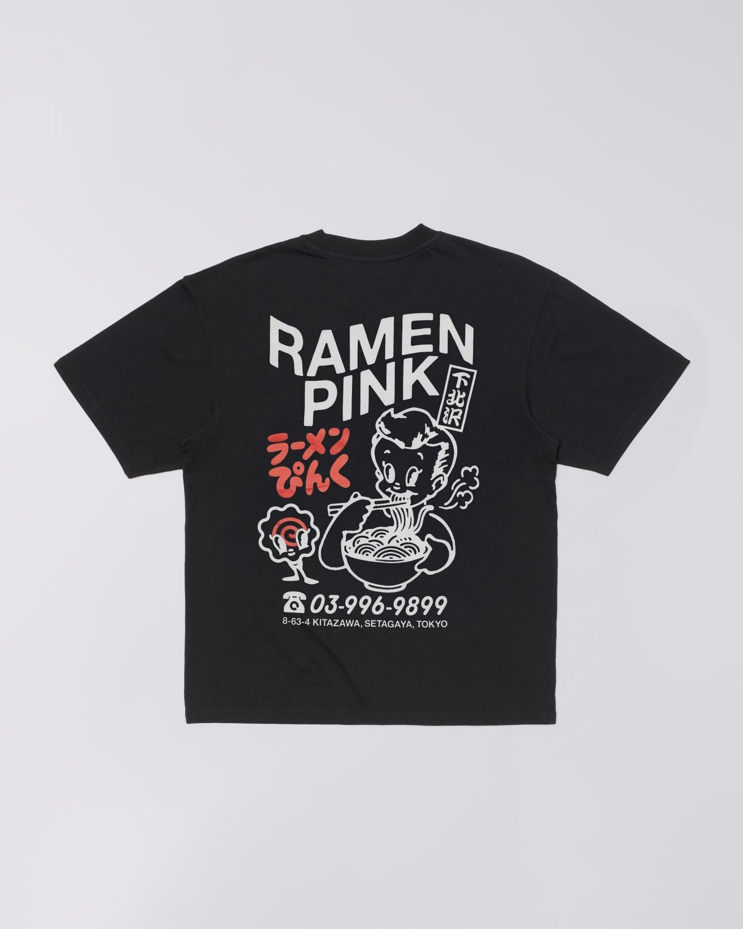 RAMEN PINK T - SHIRT - Black - Raw Denim
