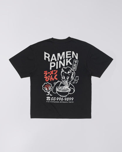 RAMEN PINK T - SHIRT - Black - Raw Denim