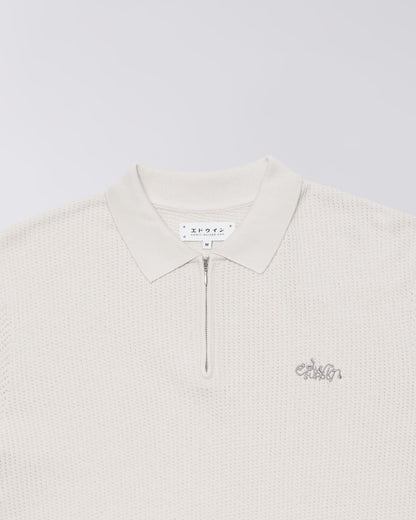 RICK POLO KNIT SS - Blue / Light Grey - Raw Denim