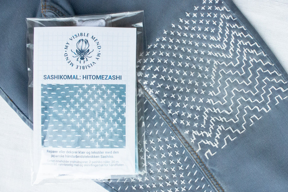 Sashiko sett: Hitomezashi - Raw Denim