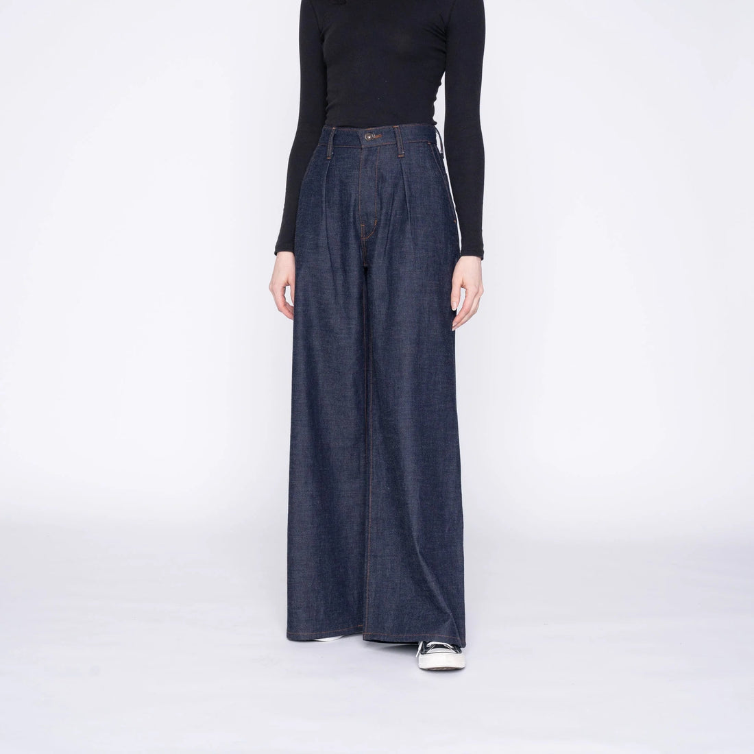 Slub Nep rinsed - Wide Leg - Raw Denim