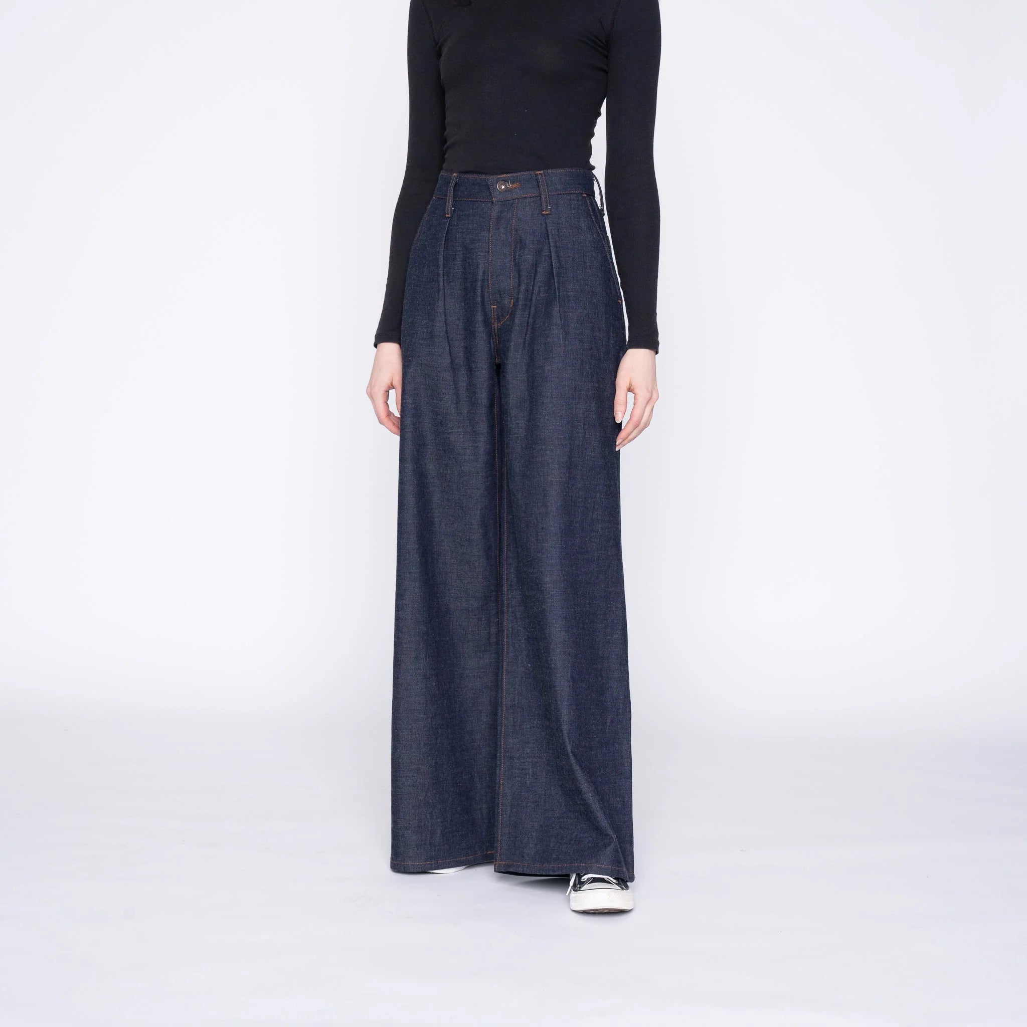 Slub Nep rinsed - Wide Leg - Raw Denim