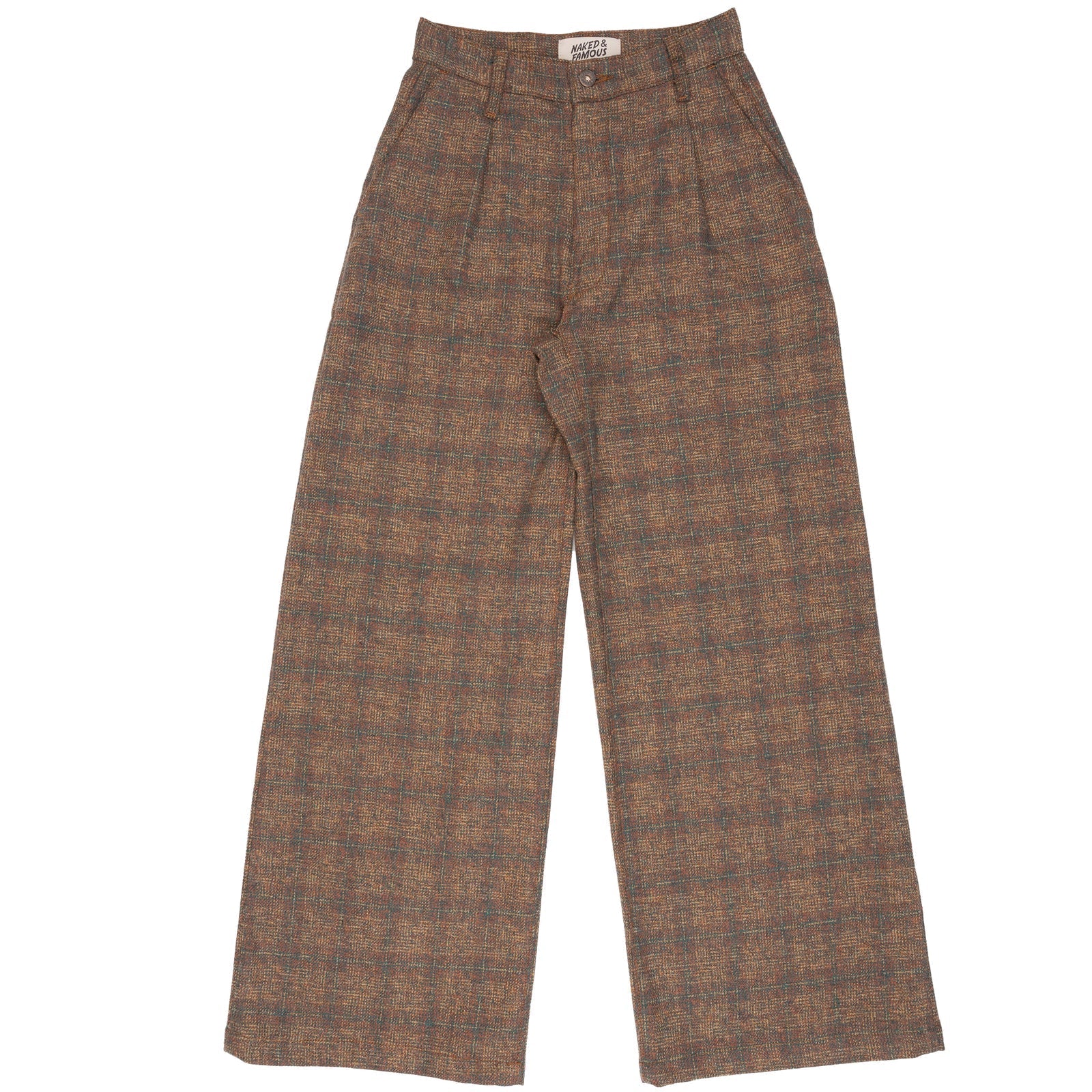 Triple Yarn Twist Brushed Tweed - Wide Leg - Raw Denim