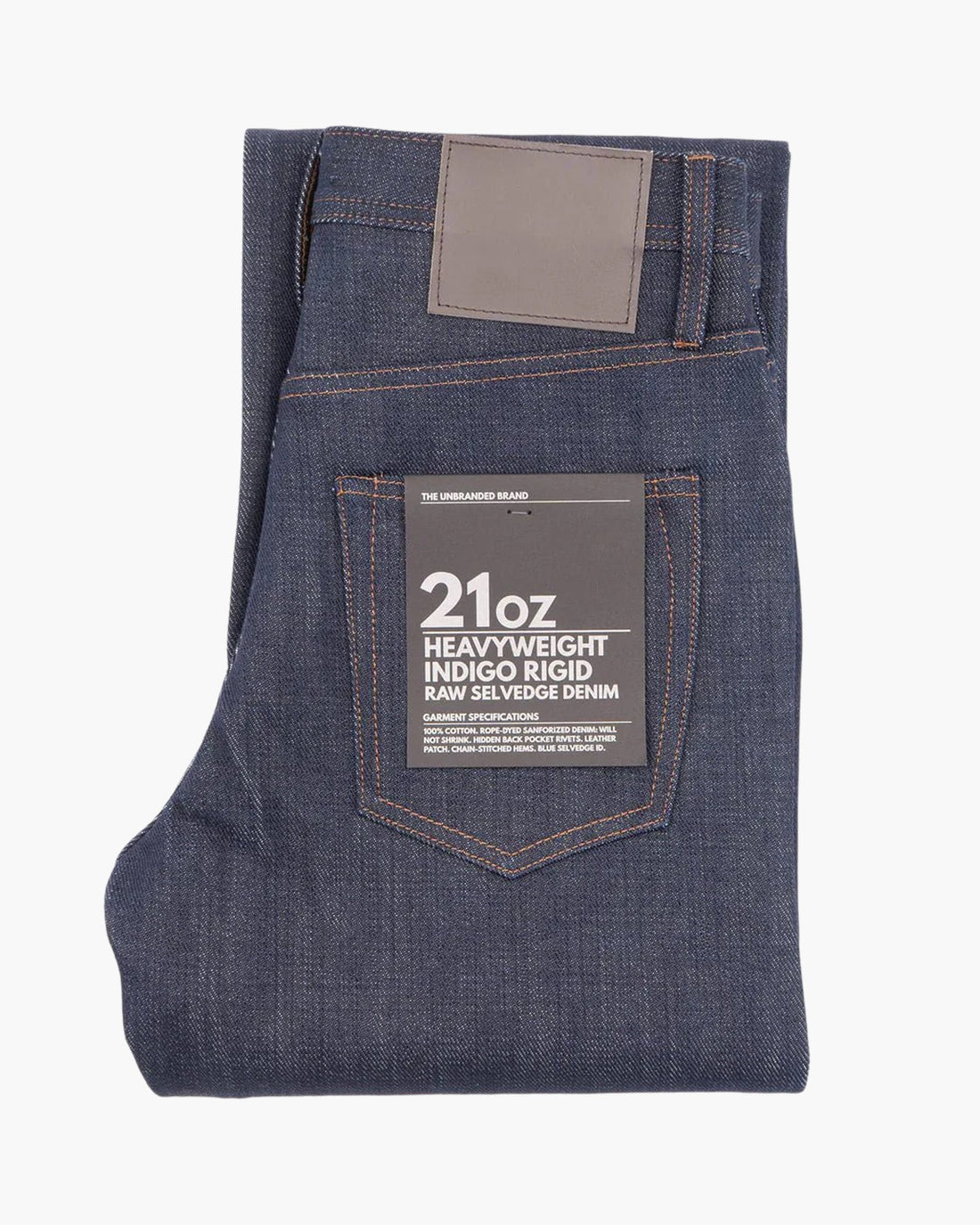 UB721 Indigo Selvedge Denim - Wide Fit 21oz - Raw Denim