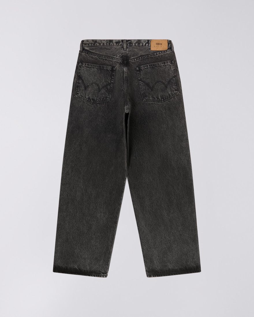 WIDE PANT Black - Mid Dark Used - Raw Denim