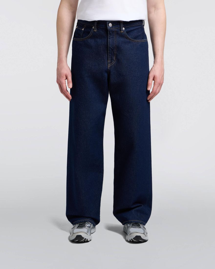 WIDE PANT Blue - Blue Rinsed - Raw Denim