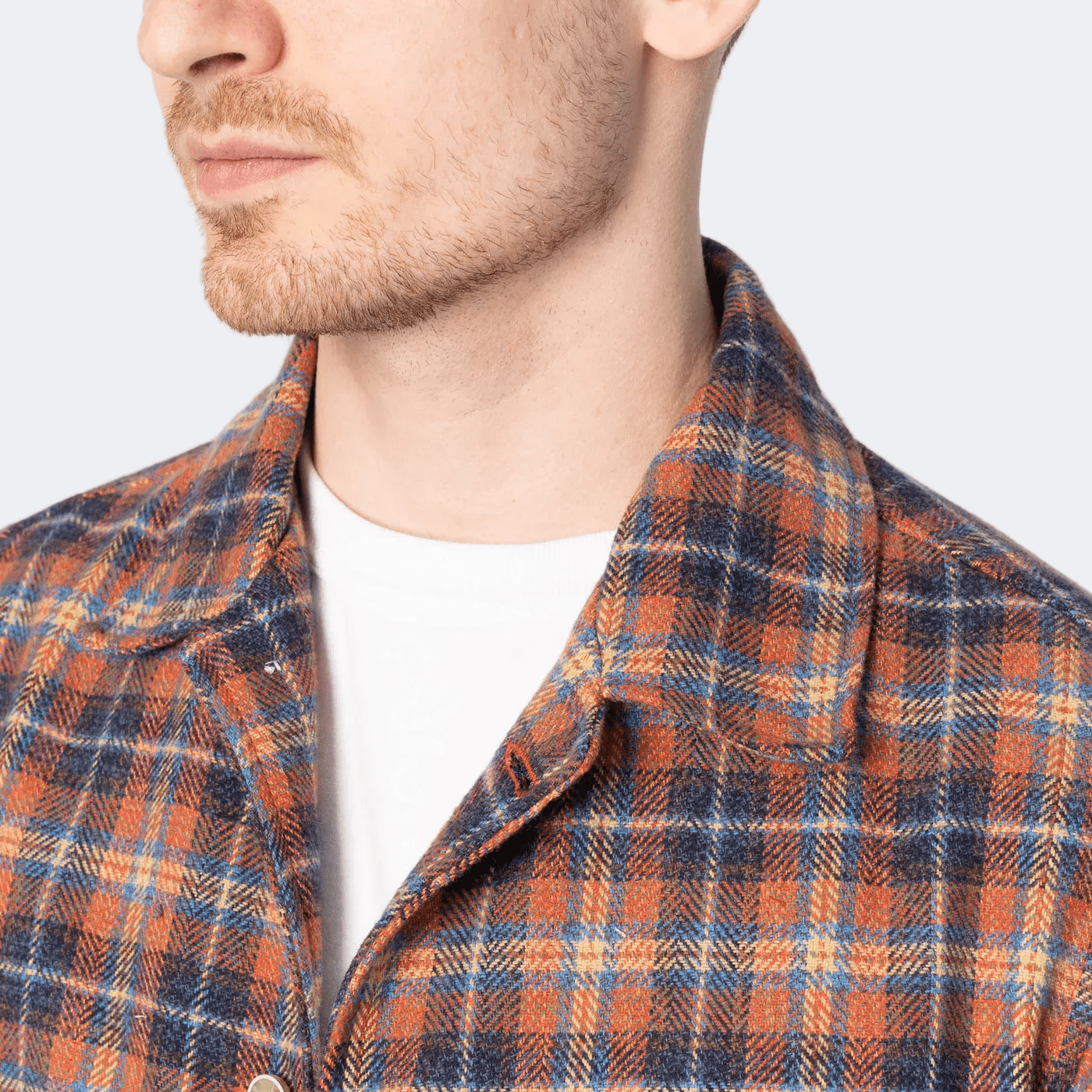 WORK SHIRT - Triple Twist Yarn Flannel Red - Raw Denim