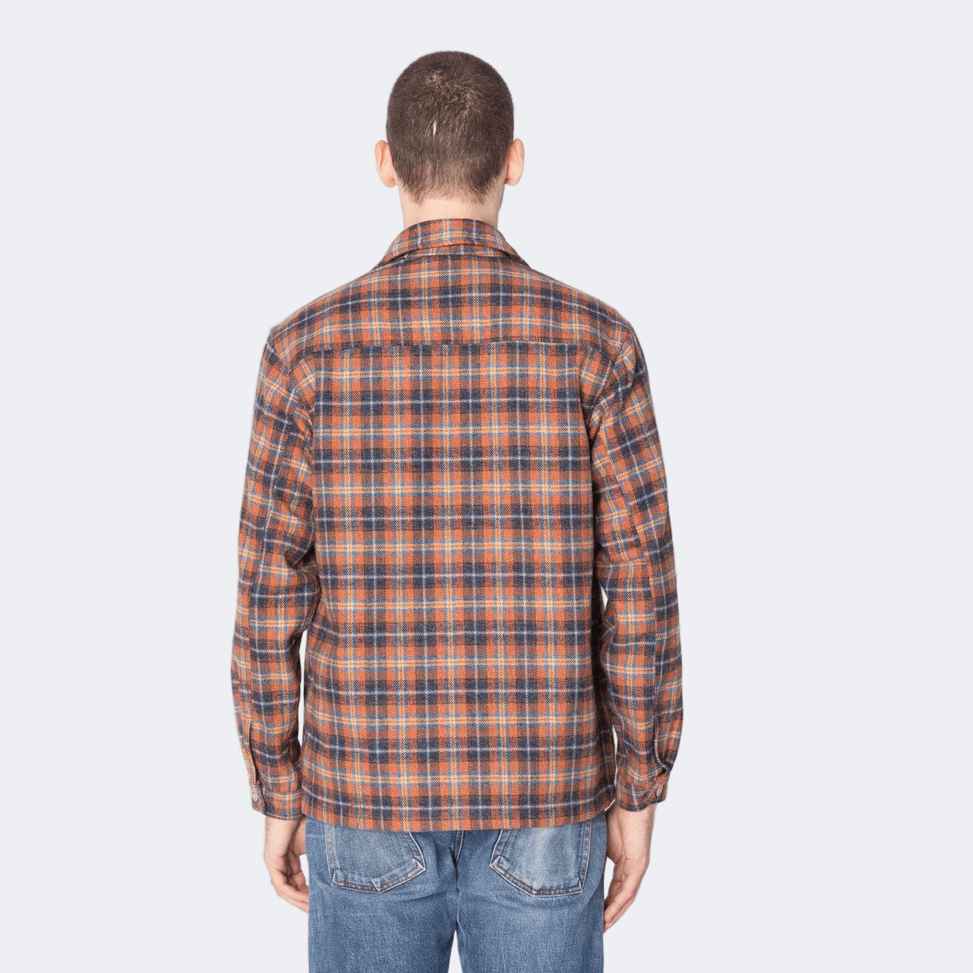 WORK SHIRT - Triple Twist Yarn Flannel Red - Raw Denim